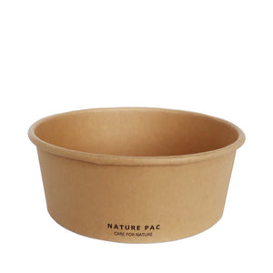 32oz (1000ml) Paper Bowl - Black, Olive, Kraft - Nature Pac