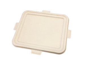 3 Compartment Sugarcane Lunch Box Lid - Natural
